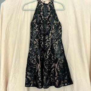Black sequin homecoming dress Large